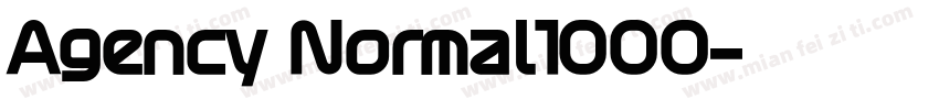 Agency Normal1000字体转换